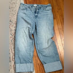 Good American Ankle Barrel Blue Jeans